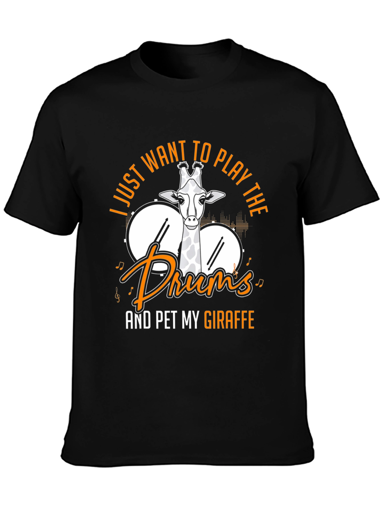 Giraffe Drummer Graphic Tee - Play the Drums