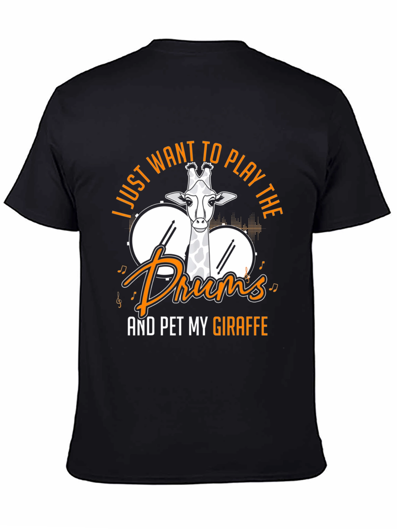 Giraffe Drummer Graphic Tee - Play the Drums
