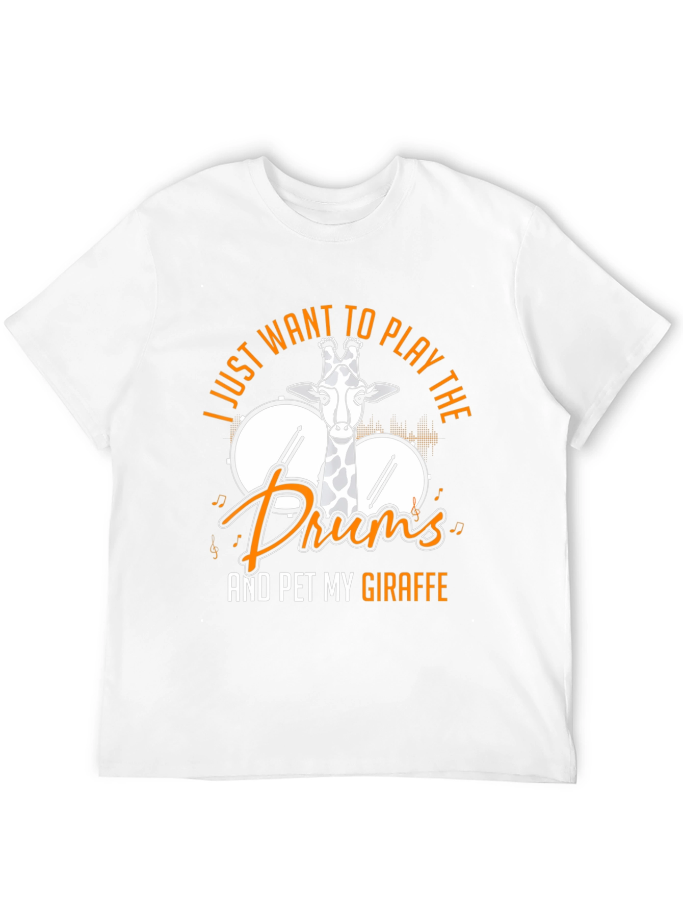 Giraffe Drummer Graphic Tee - Play the Drums