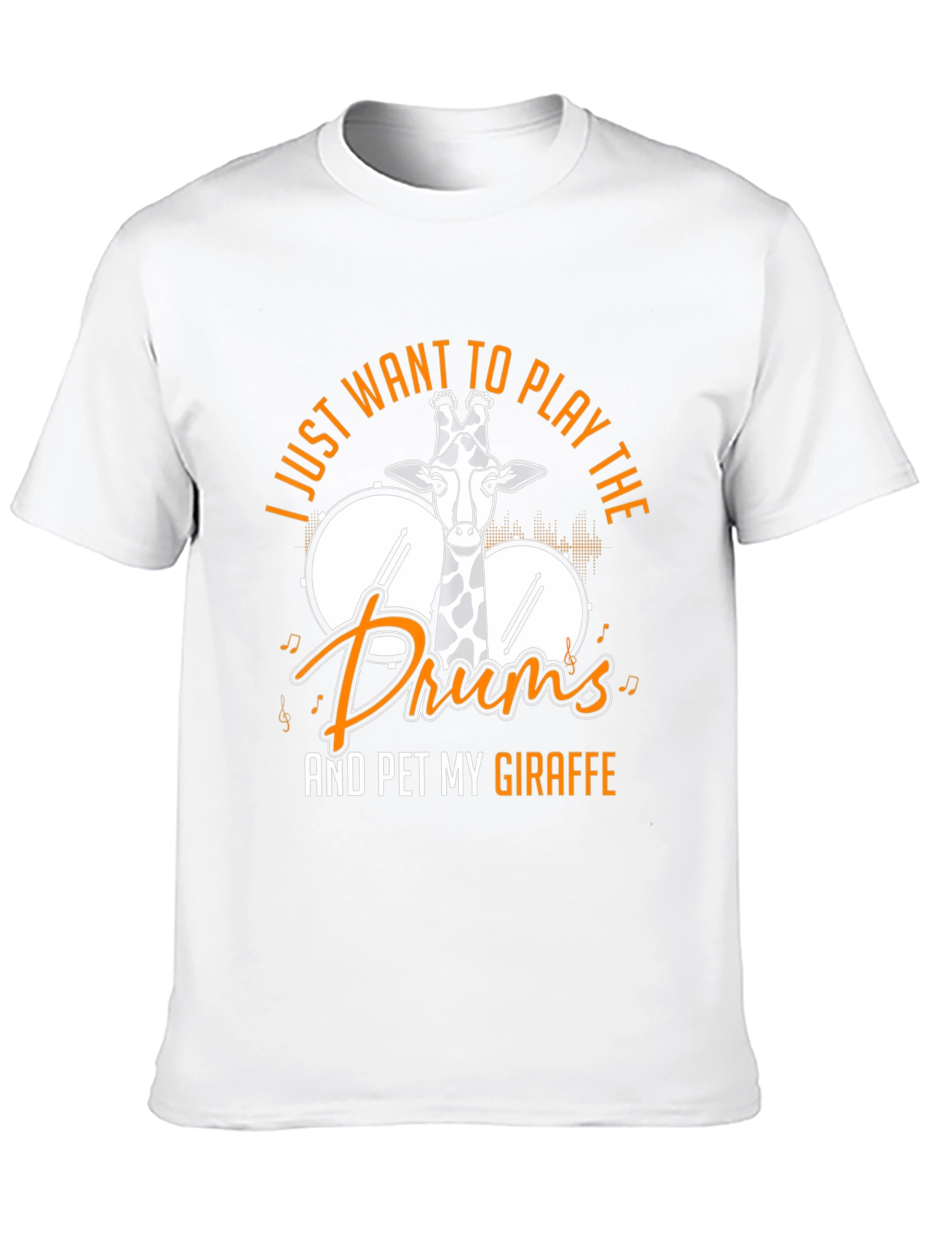 Giraffe Drummer Graphic Tee - Play the Drums