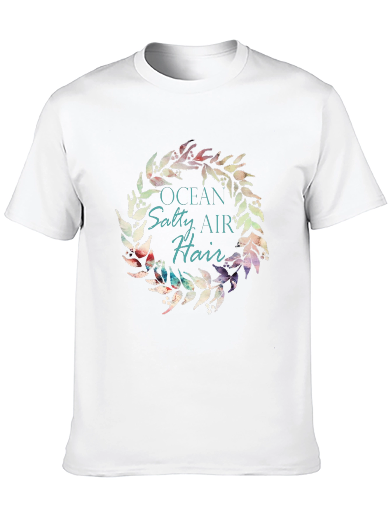 Ocean Salty Air Hair Wreath Black T-Shirt