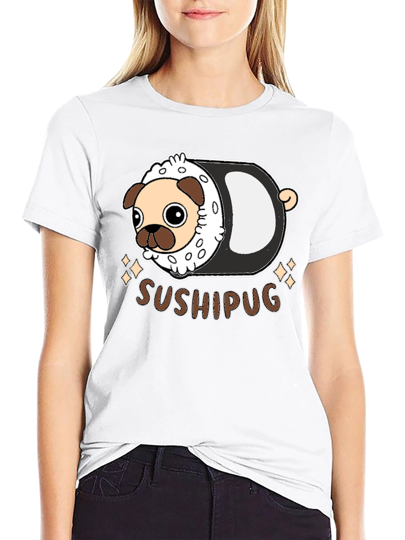 Sushi Pug Graphic T-Shirt