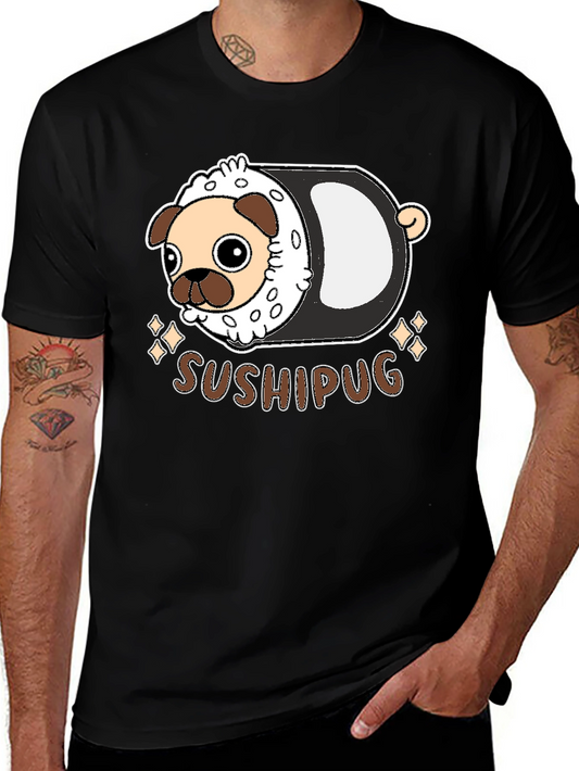 Sushi Pug Graphic T-Shirt