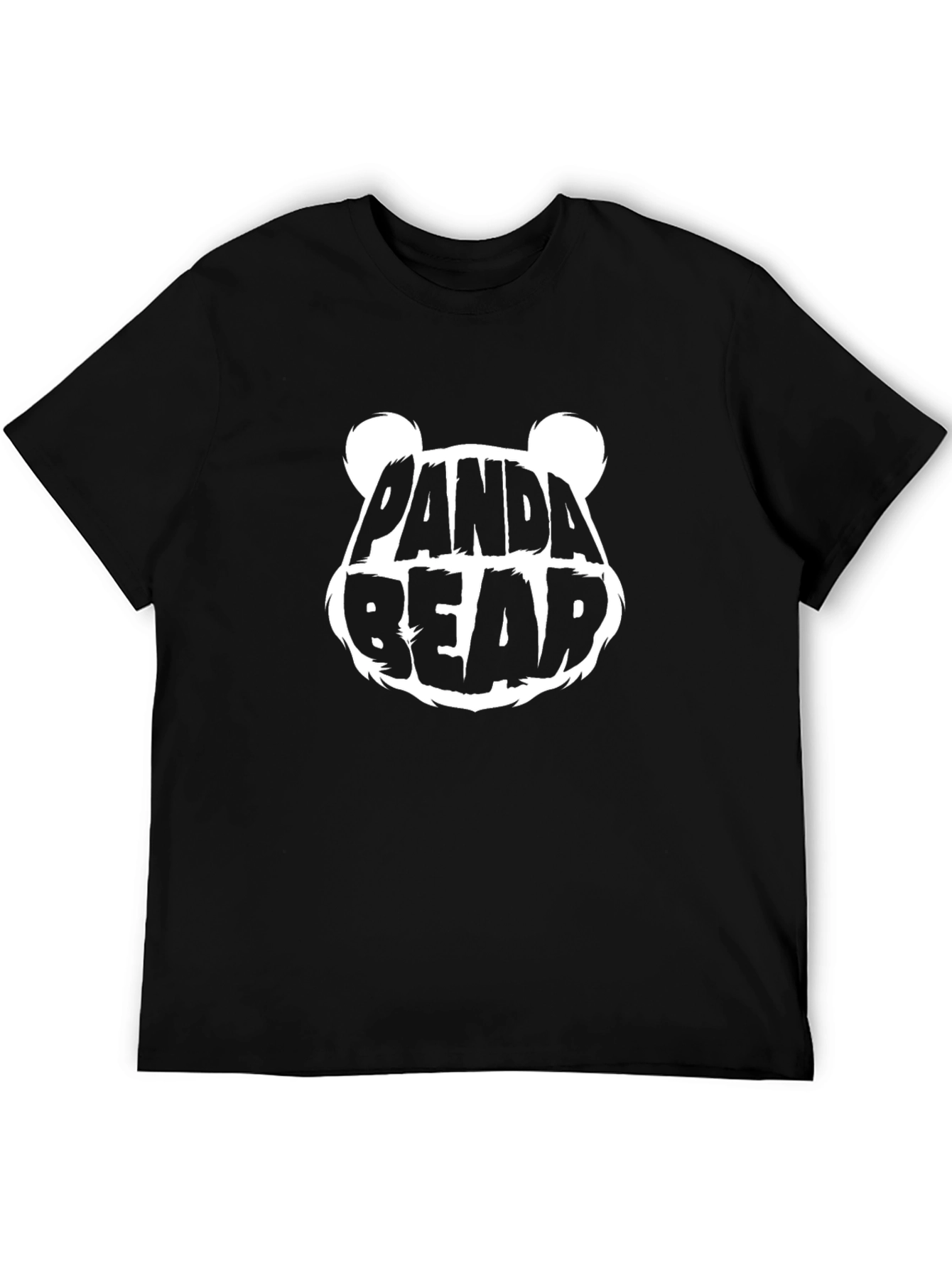 Panda Bear Graphic Tee - Black Cotton T-Shirt