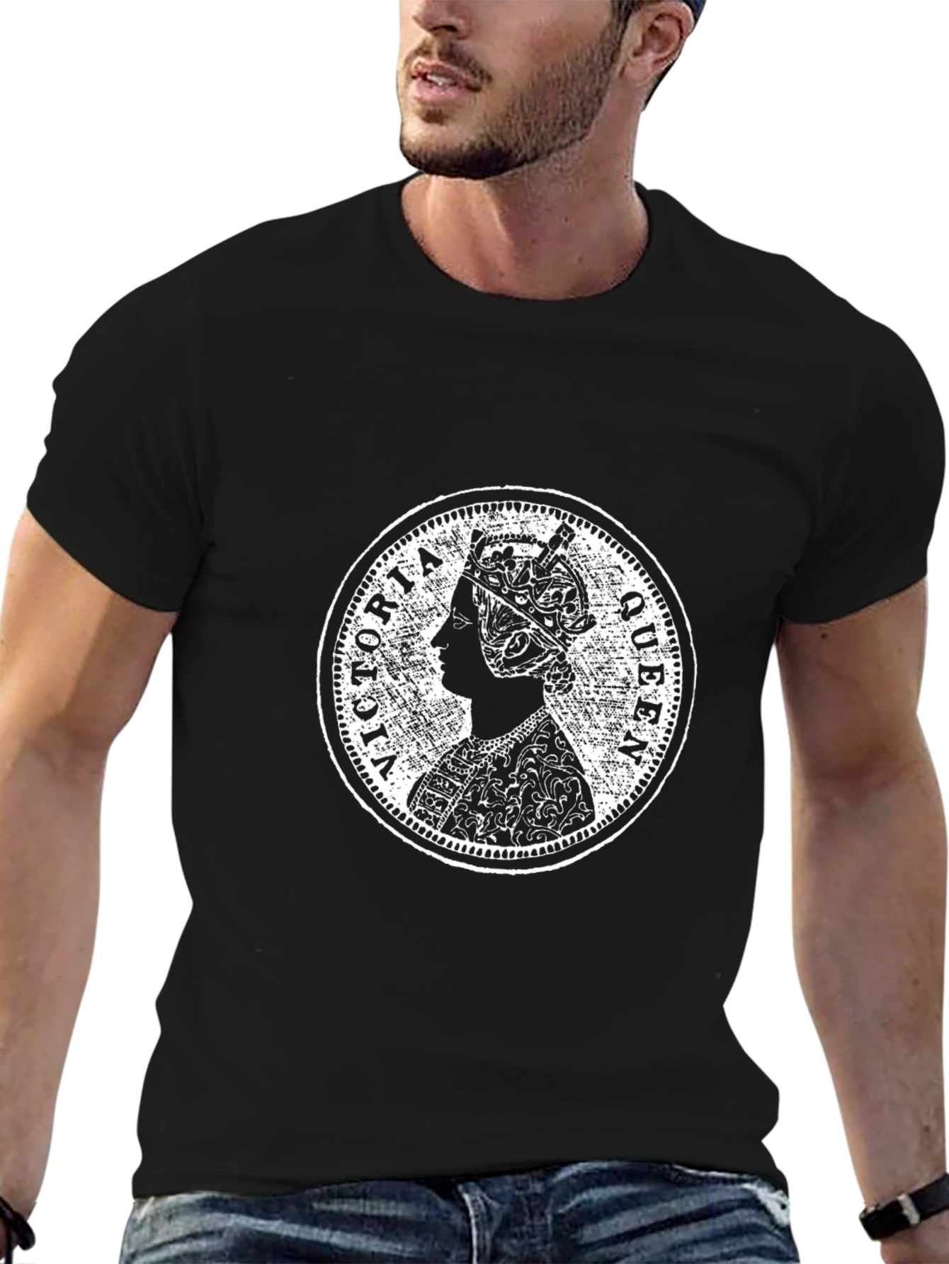 Queen Victoria T-Shirt - Black Cotton Tee
