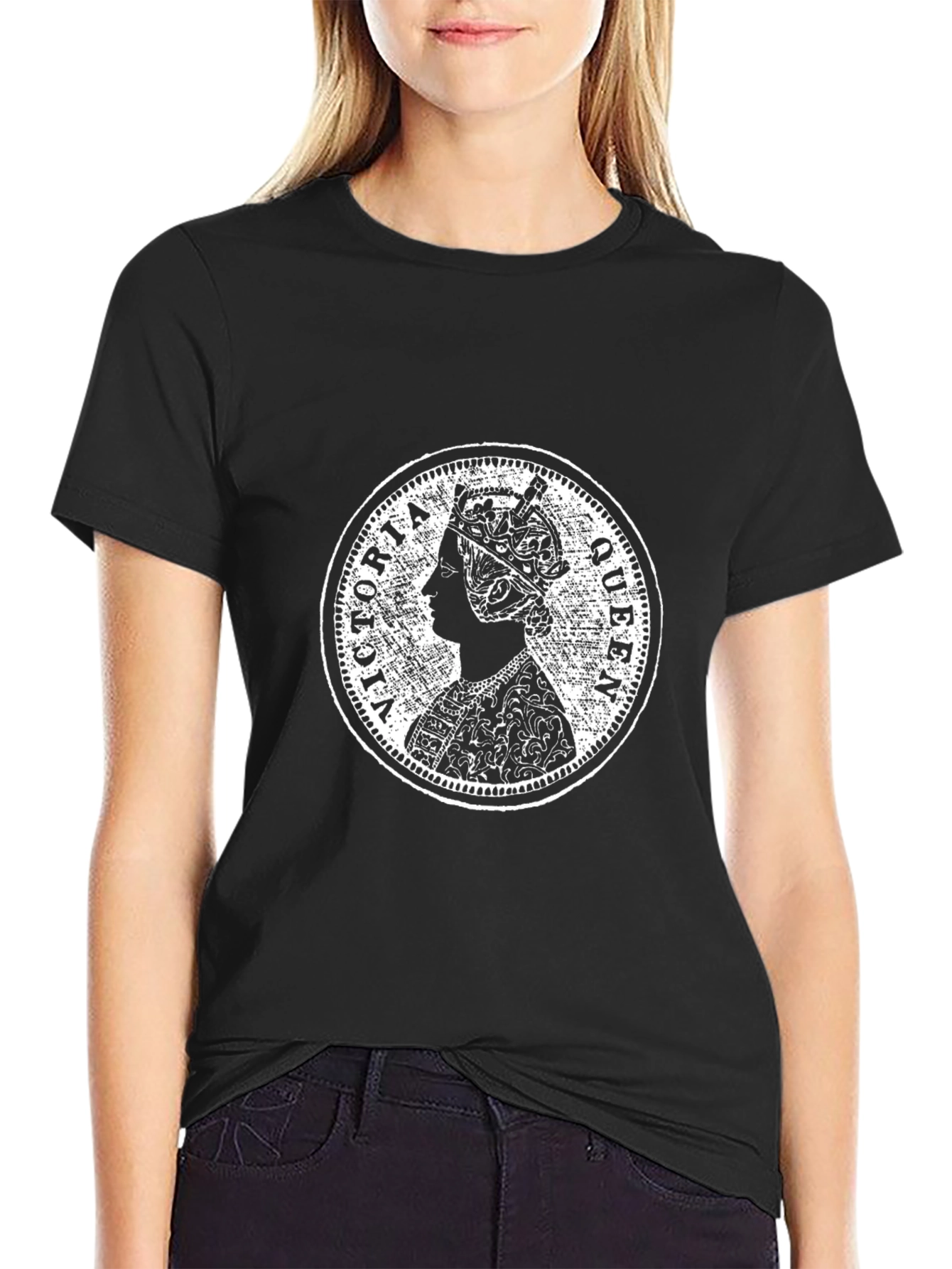 Queen Victoria T-Shirt - Black Cotton Tee