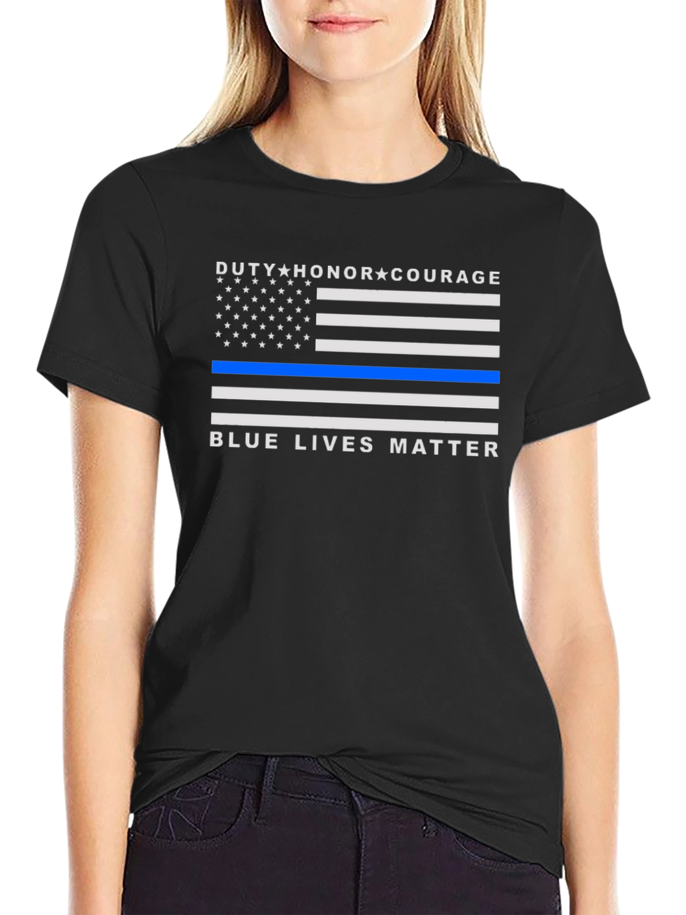 Duty Honor Courage Blue Lives Matter T-Shirt