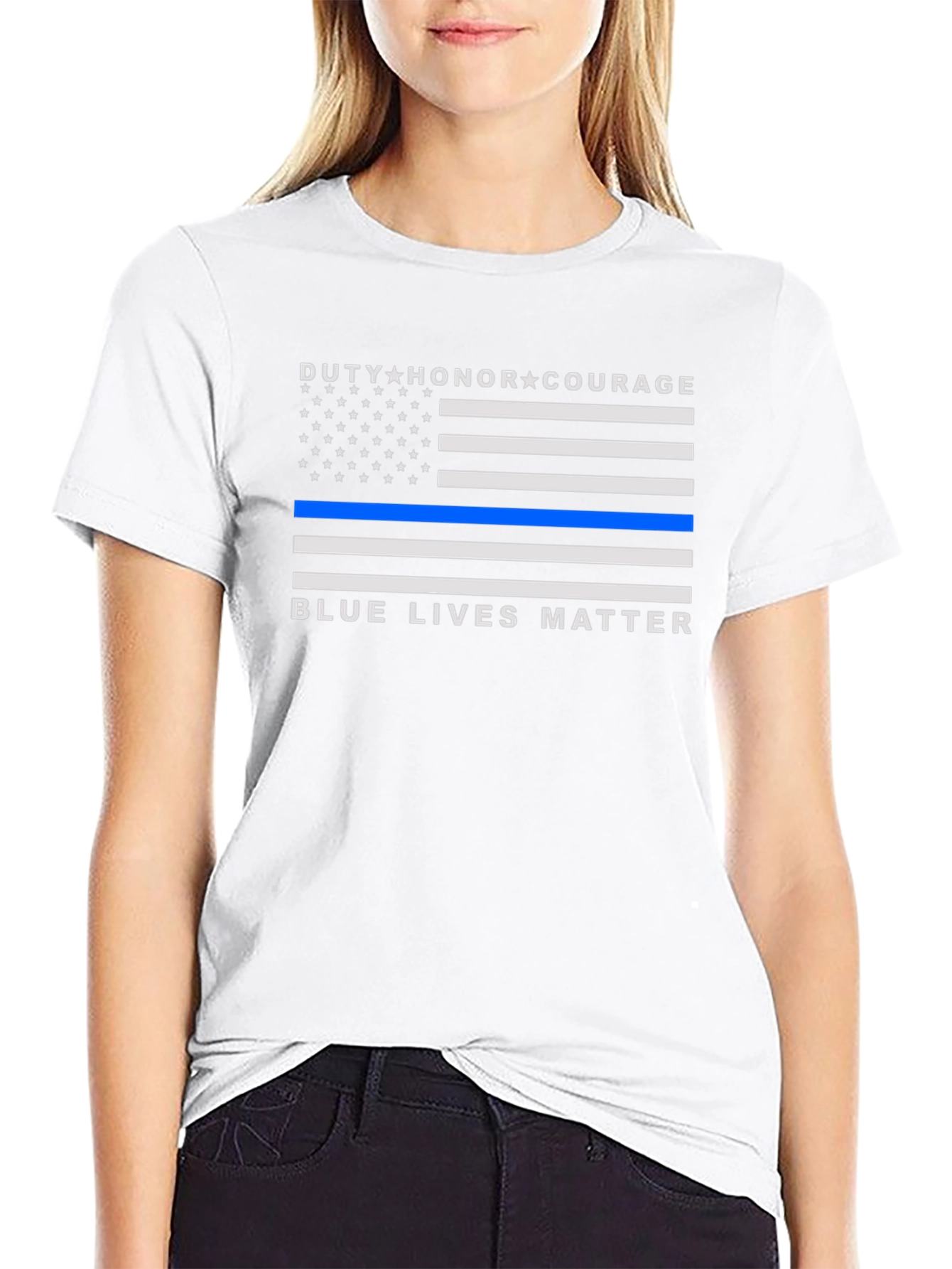 Duty Honor Courage Blue Lives Matter T-Shirt