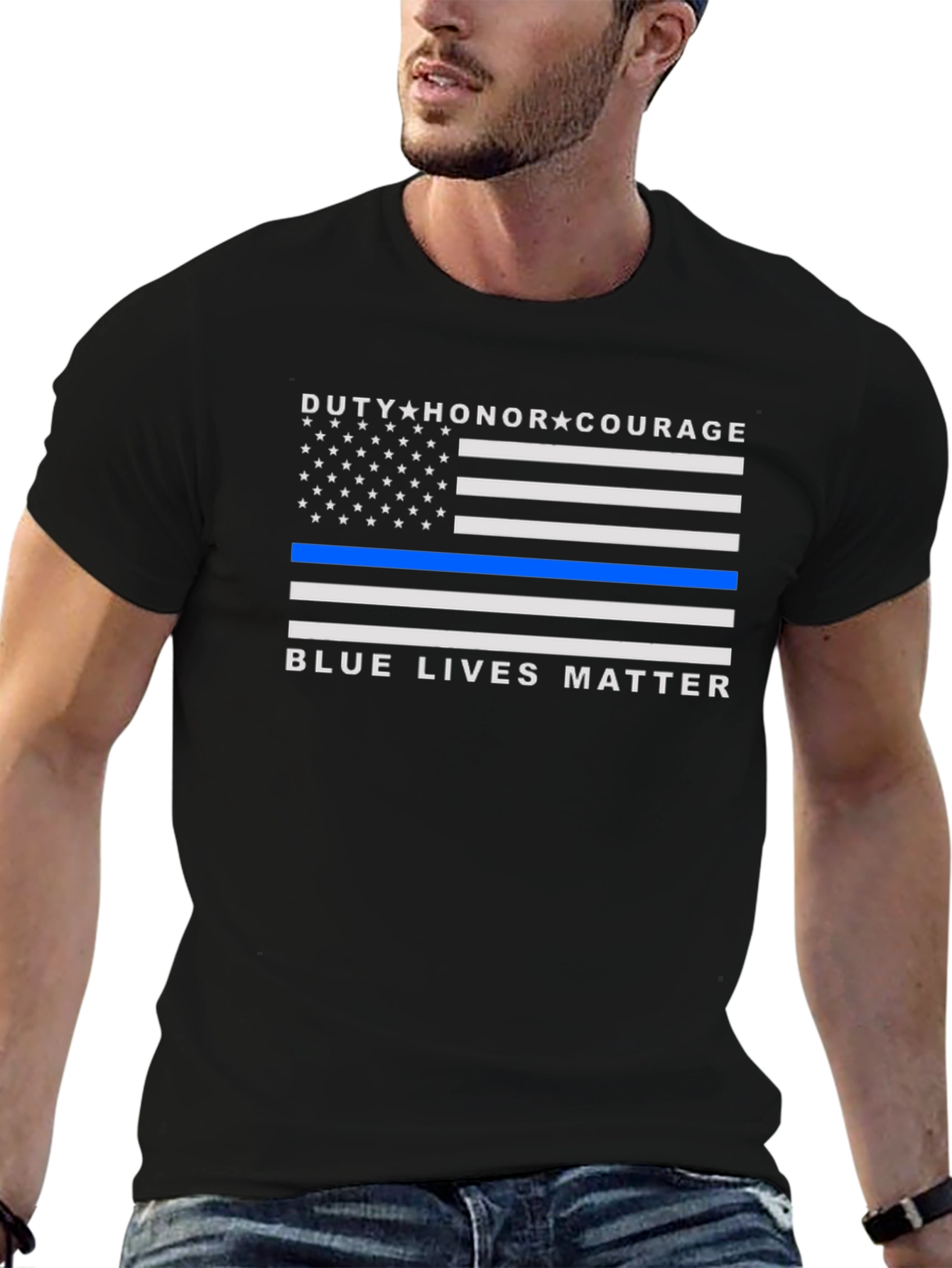 Duty Honor Courage Blue Lives Matter T-Shirt