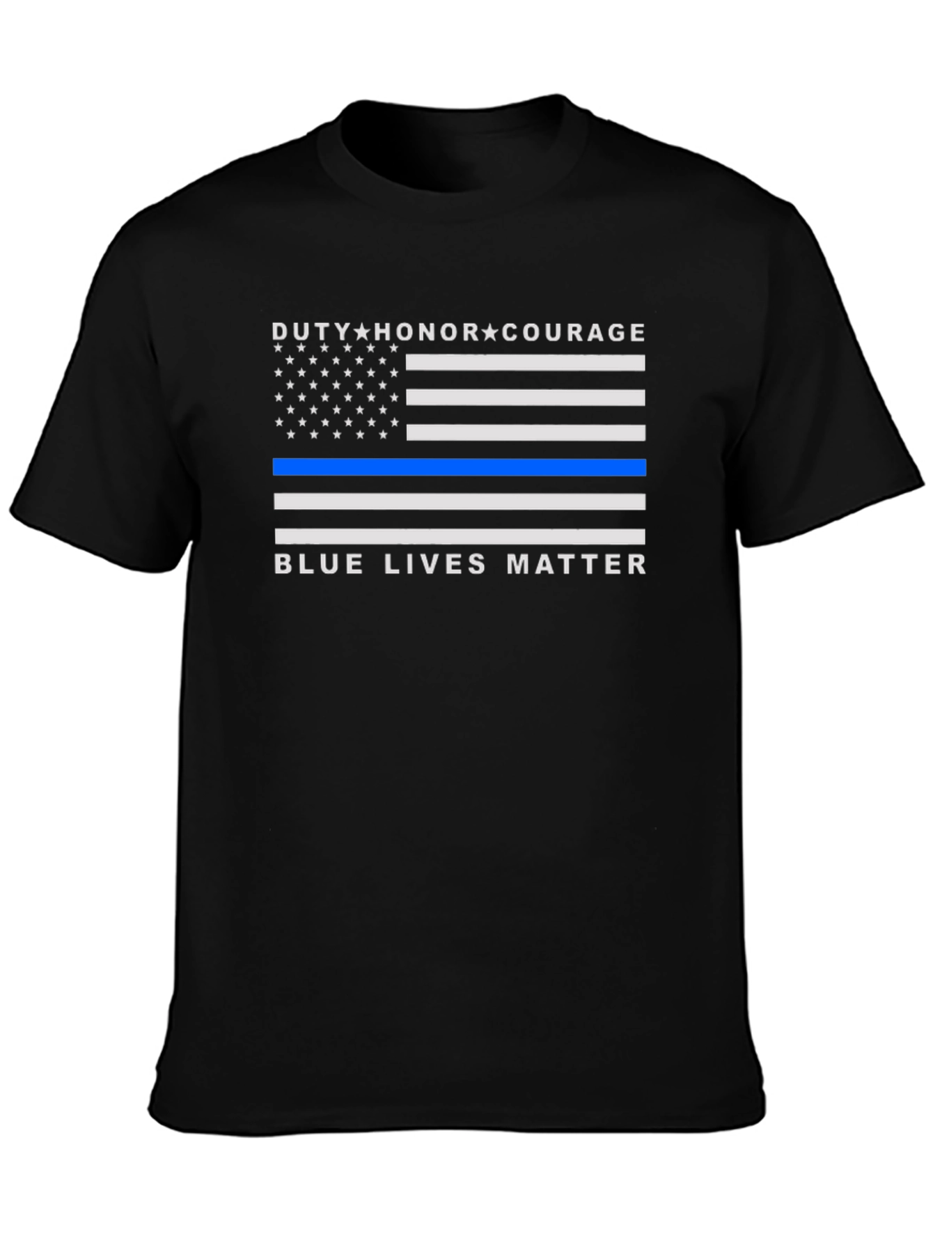 Duty Honor Courage Blue Lives Matter T-Shirt
