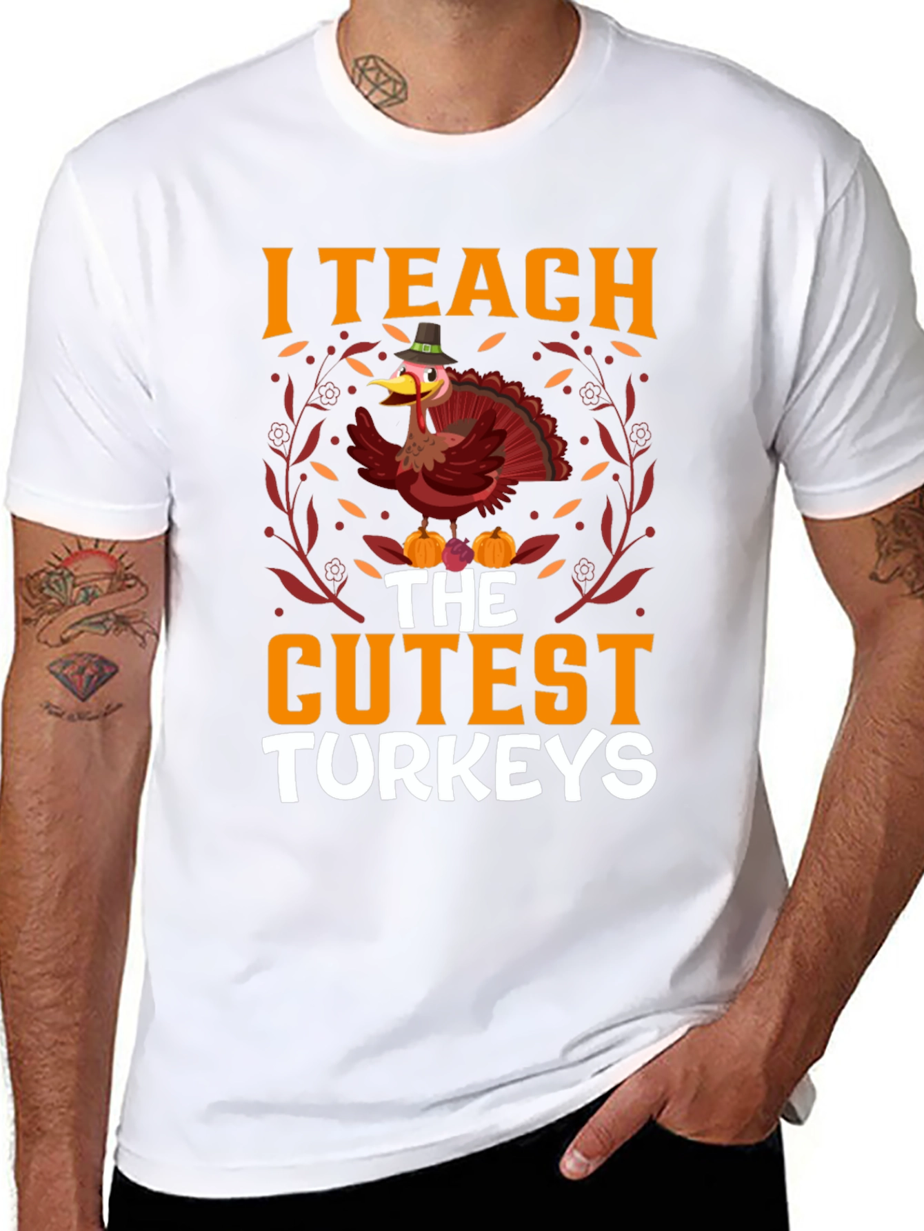 I Teach the Cutest Turkeys T-Shirt Thanksgiving Tee