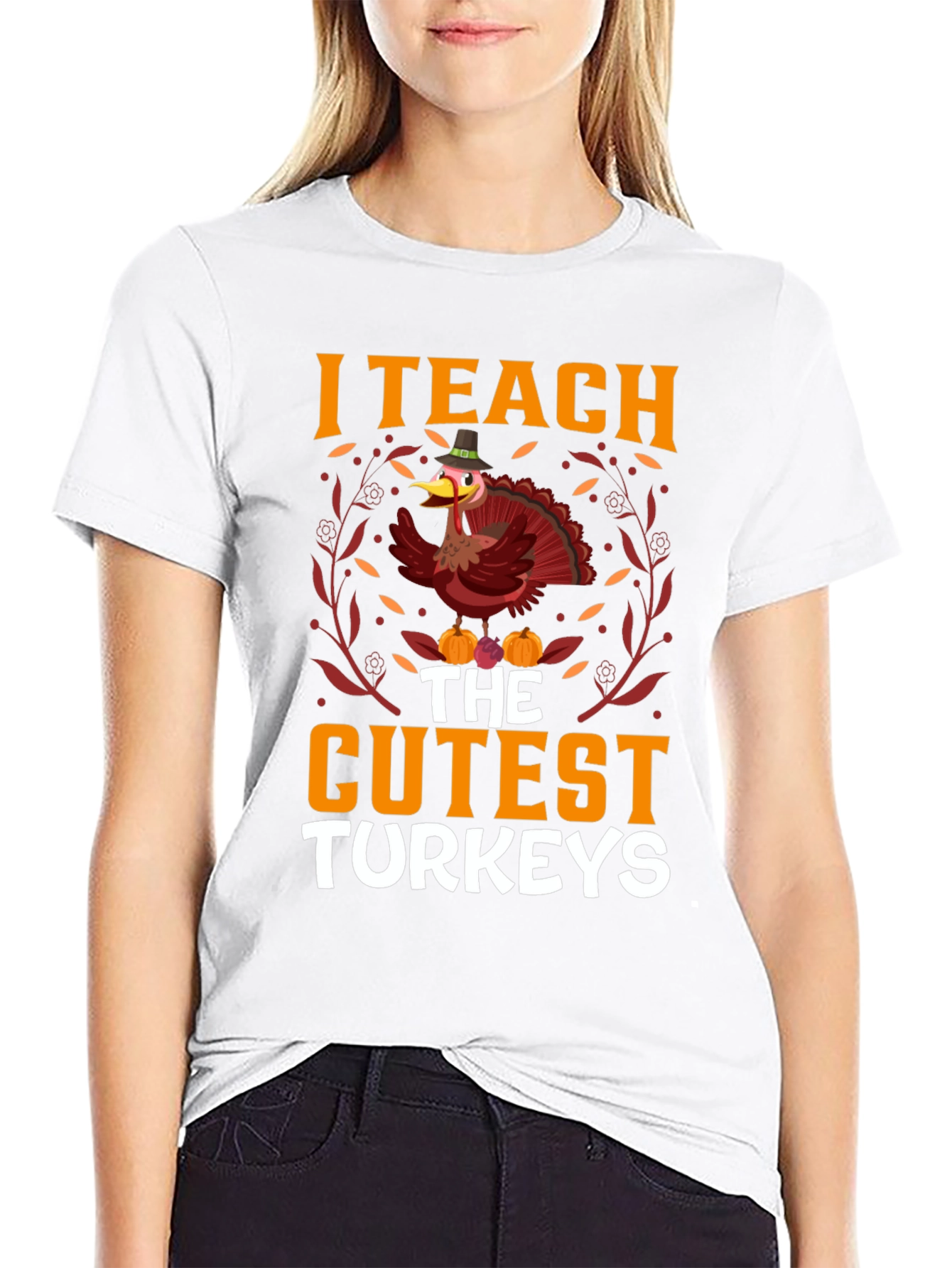 I Teach the Cutest Turkeys T-Shirt Thanksgiving Tee