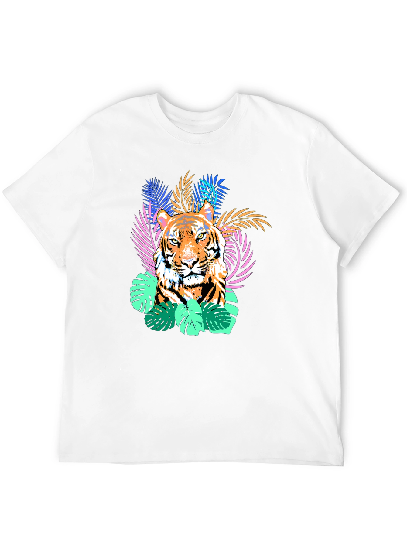 Tiger Graphic Print Tee - Black