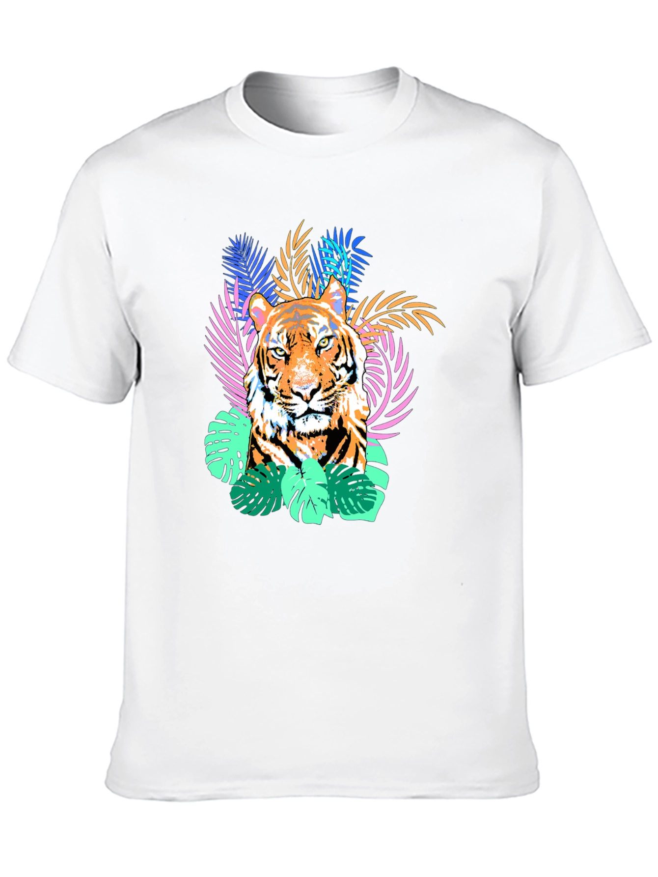 Tiger Graphic Print Tee - Black
