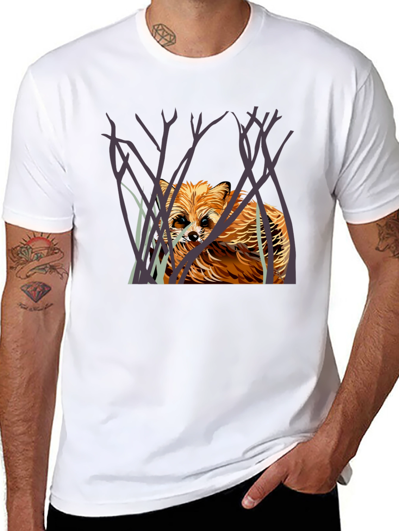 Raccoon Graphic Print Black T-Shirt