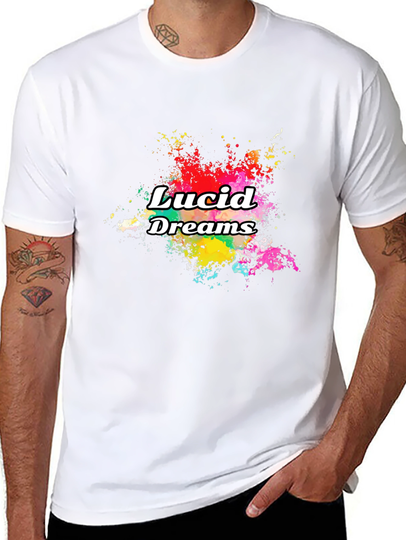 Lucid Dreams Graphic Print Black T-Shirt