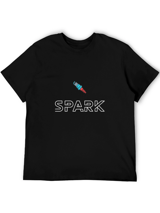 Spark Plug Graphic Black T-Shirt