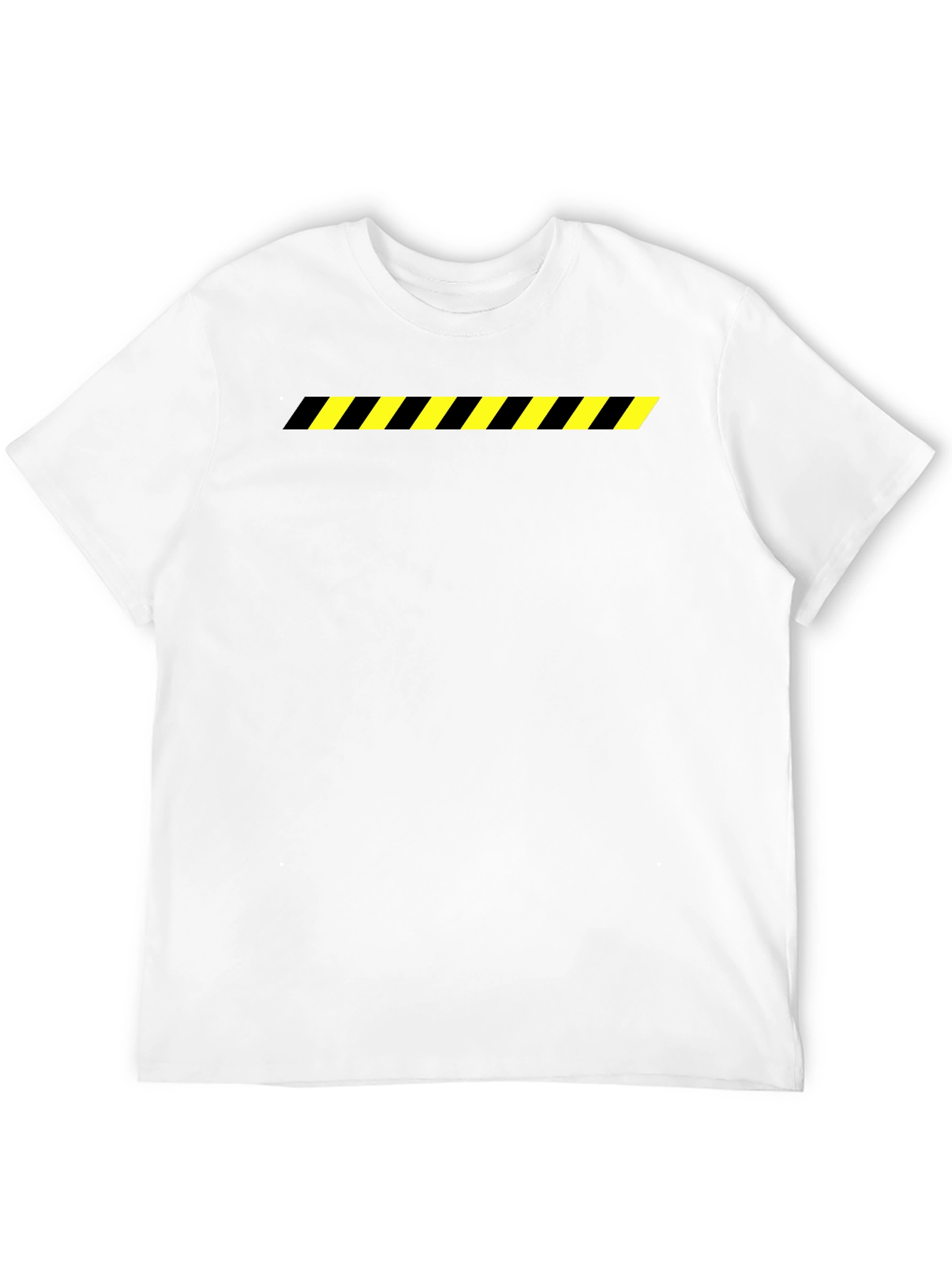 Black T-Shirt with Caution Stripe