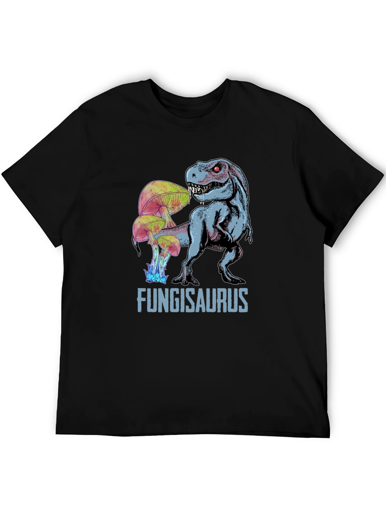 Fungisaurus T-Rex Mushroom Graphic Tee - Black