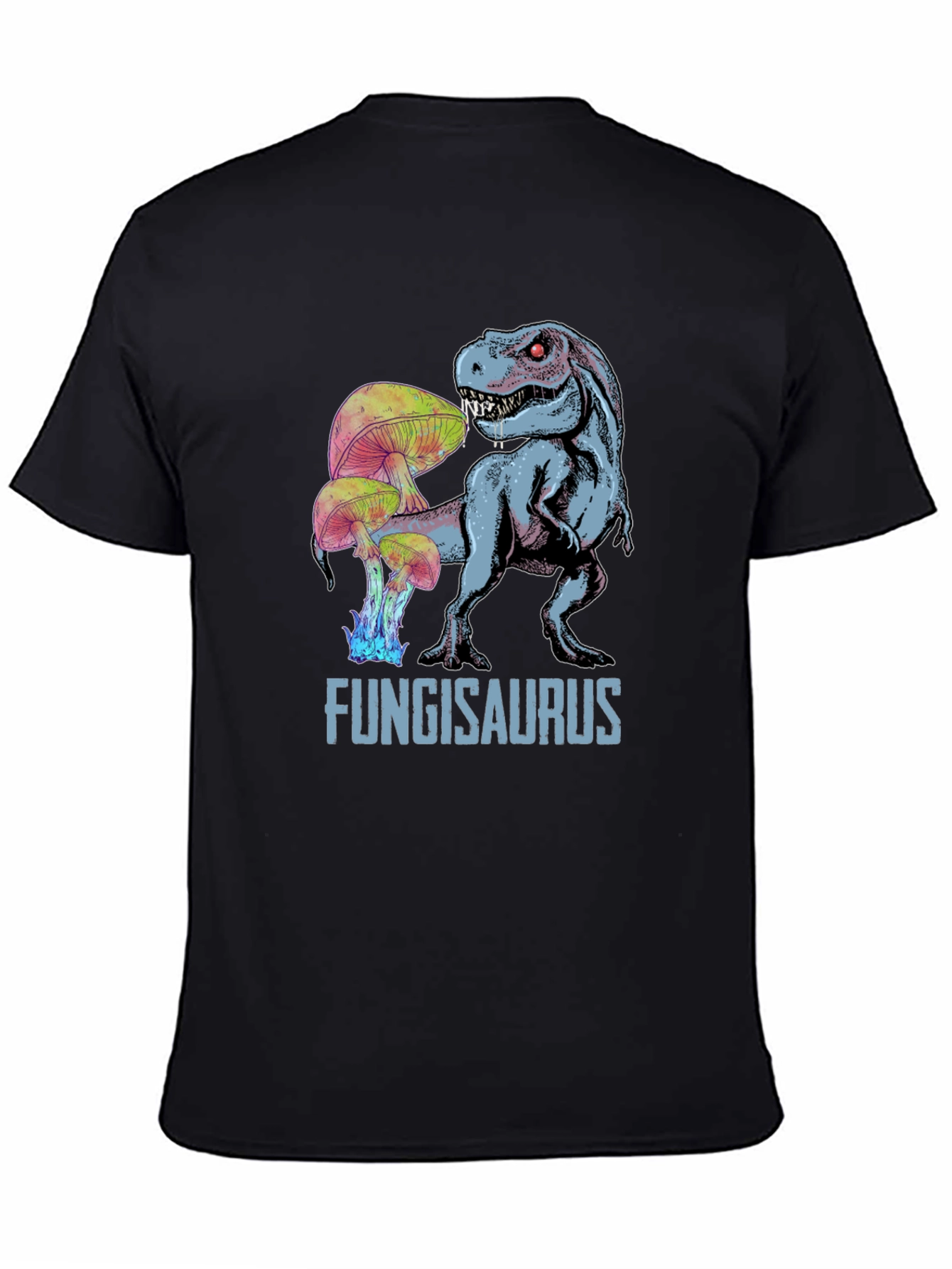 Fungisaurus T-Rex Mushroom Graphic Tee - Black
