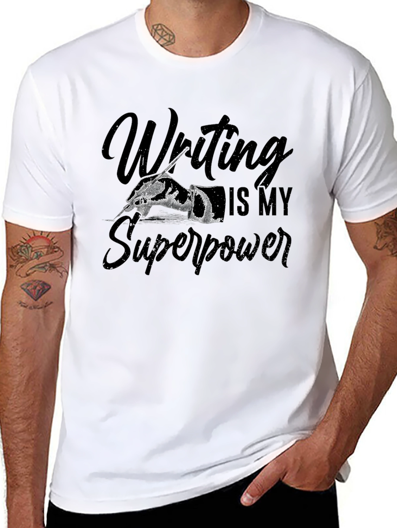 Writing is My Superpower Graphic Tee