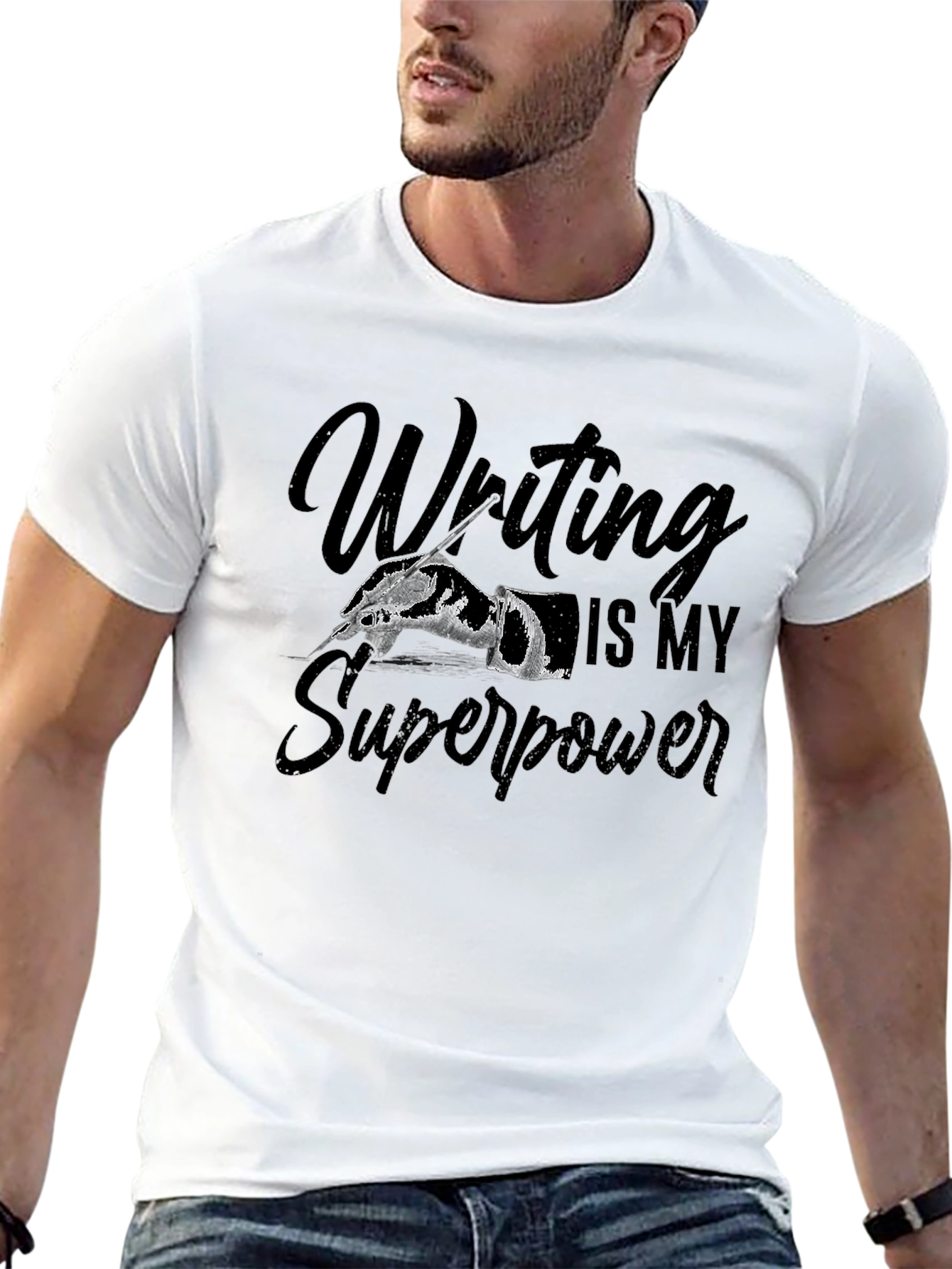 Writing is My Superpower Graphic Tee