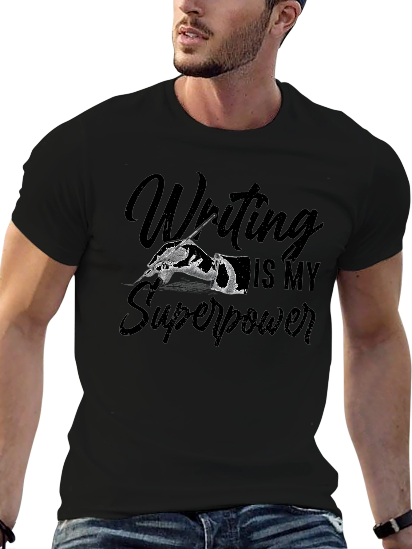 Writing is My Superpower Graphic Tee