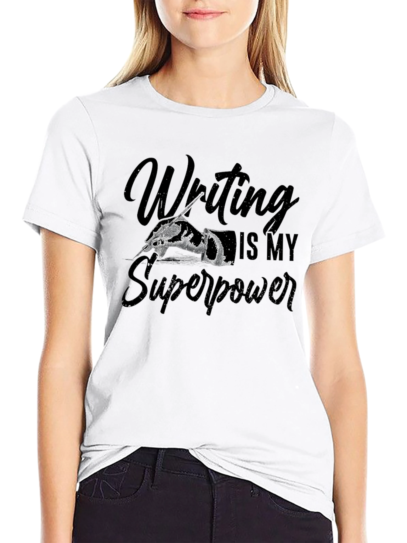 Writing is My Superpower Graphic Tee