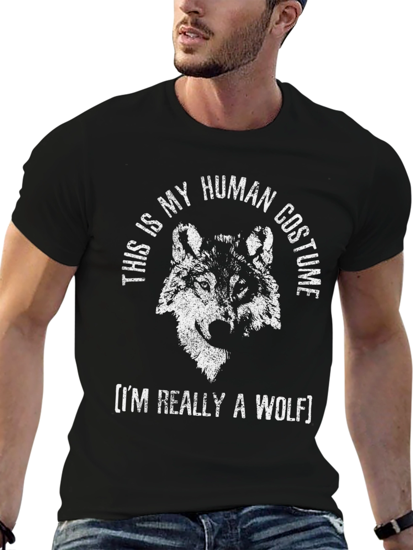 Wolf Costume Graphic Tee - Funny Animal Lover Shirt