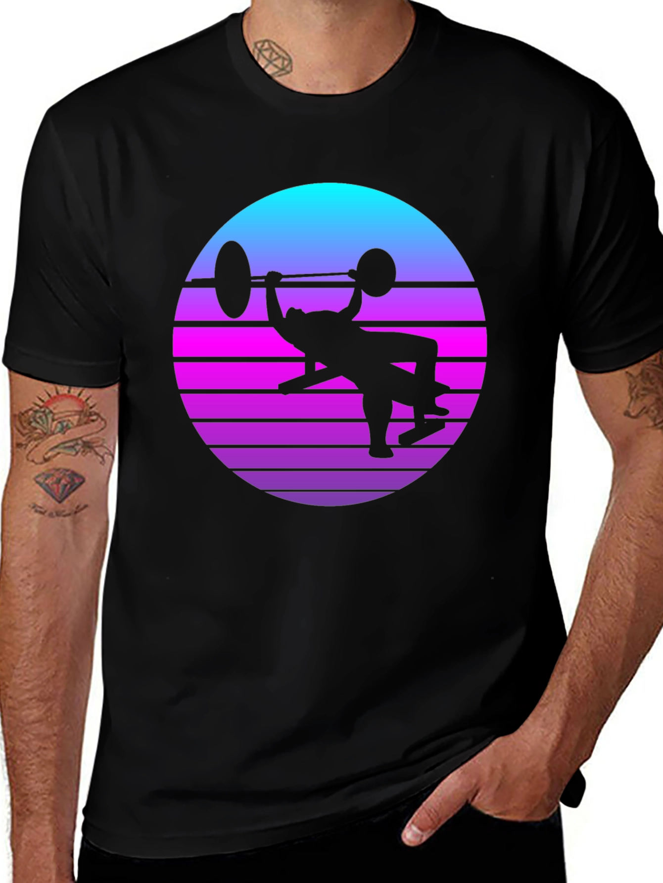 Retro Sunset Workout T-Shirt