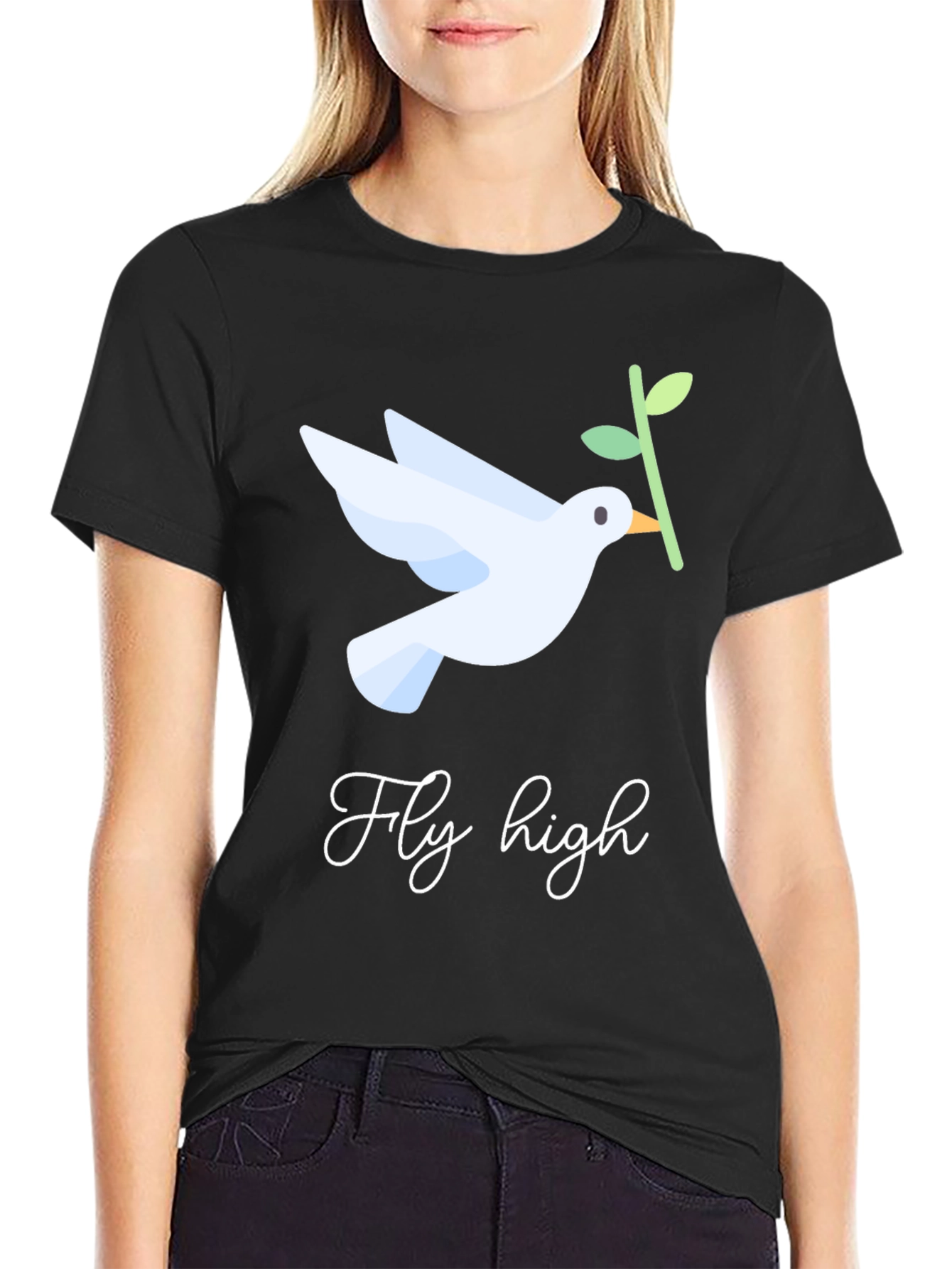 Dove Fly High Graphic T-Shirt - Casual Comfort