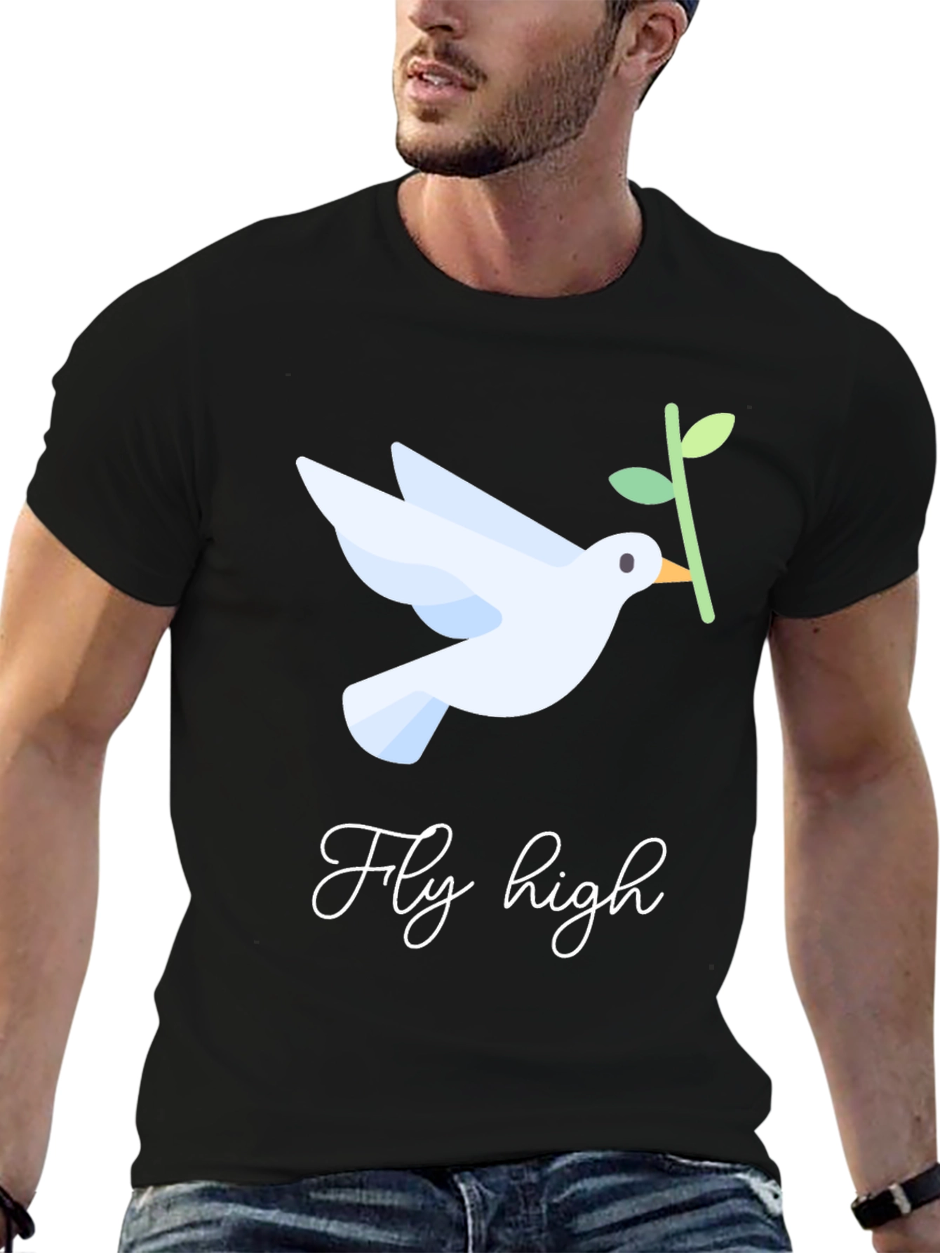 Dove Fly High Graphic T-Shirt - Casual Comfort