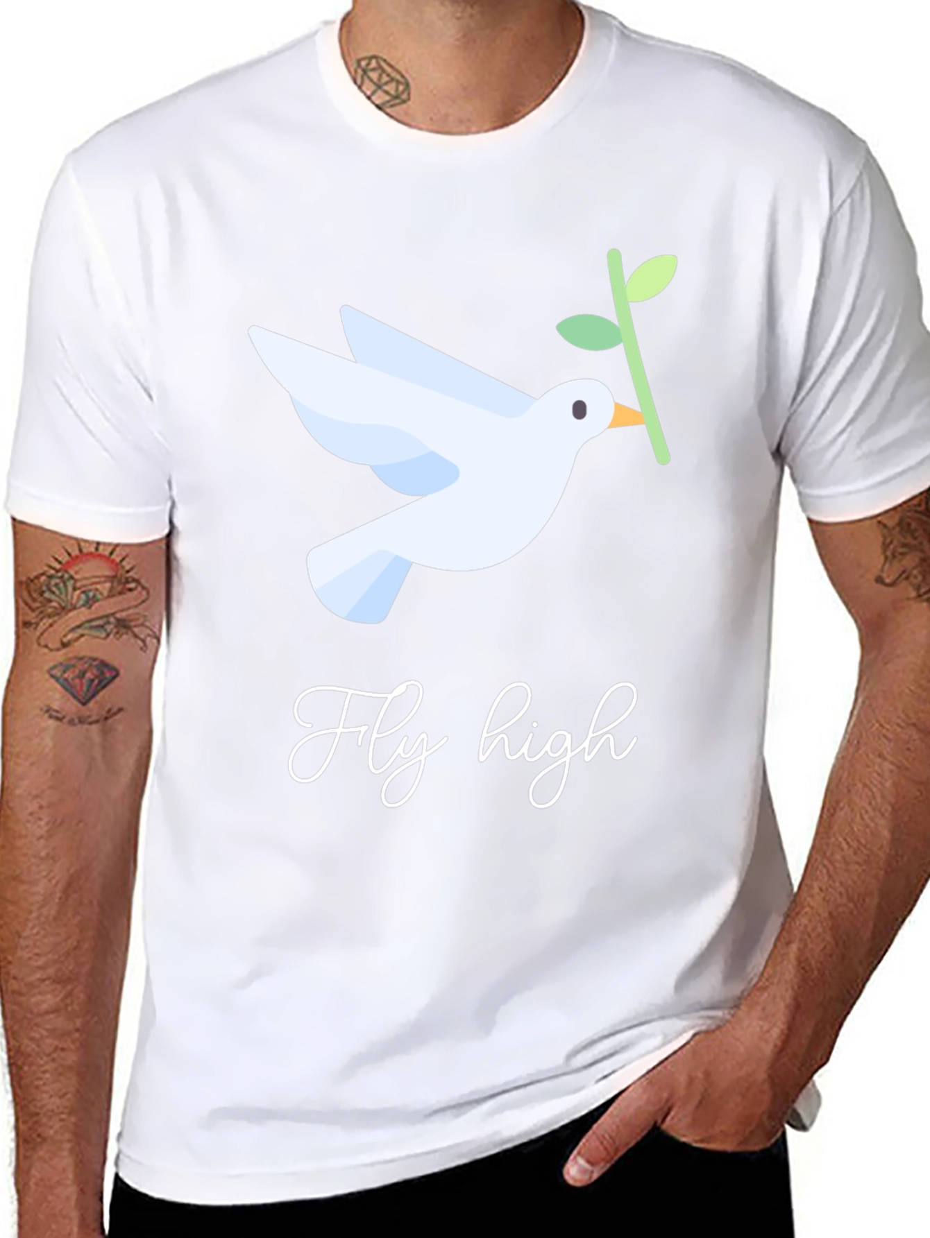 Dove Fly High Graphic T-Shirt - Casual Comfort