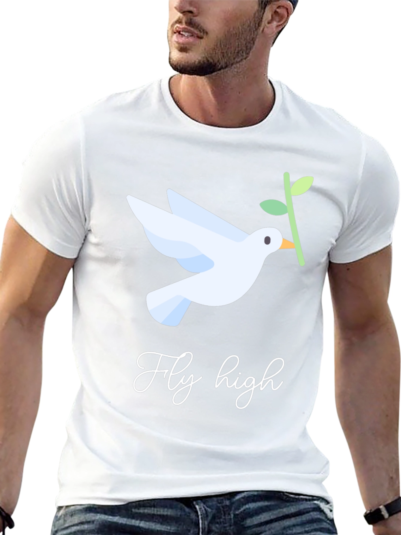 Dove Fly High Graphic T-Shirt - Casual Comfort