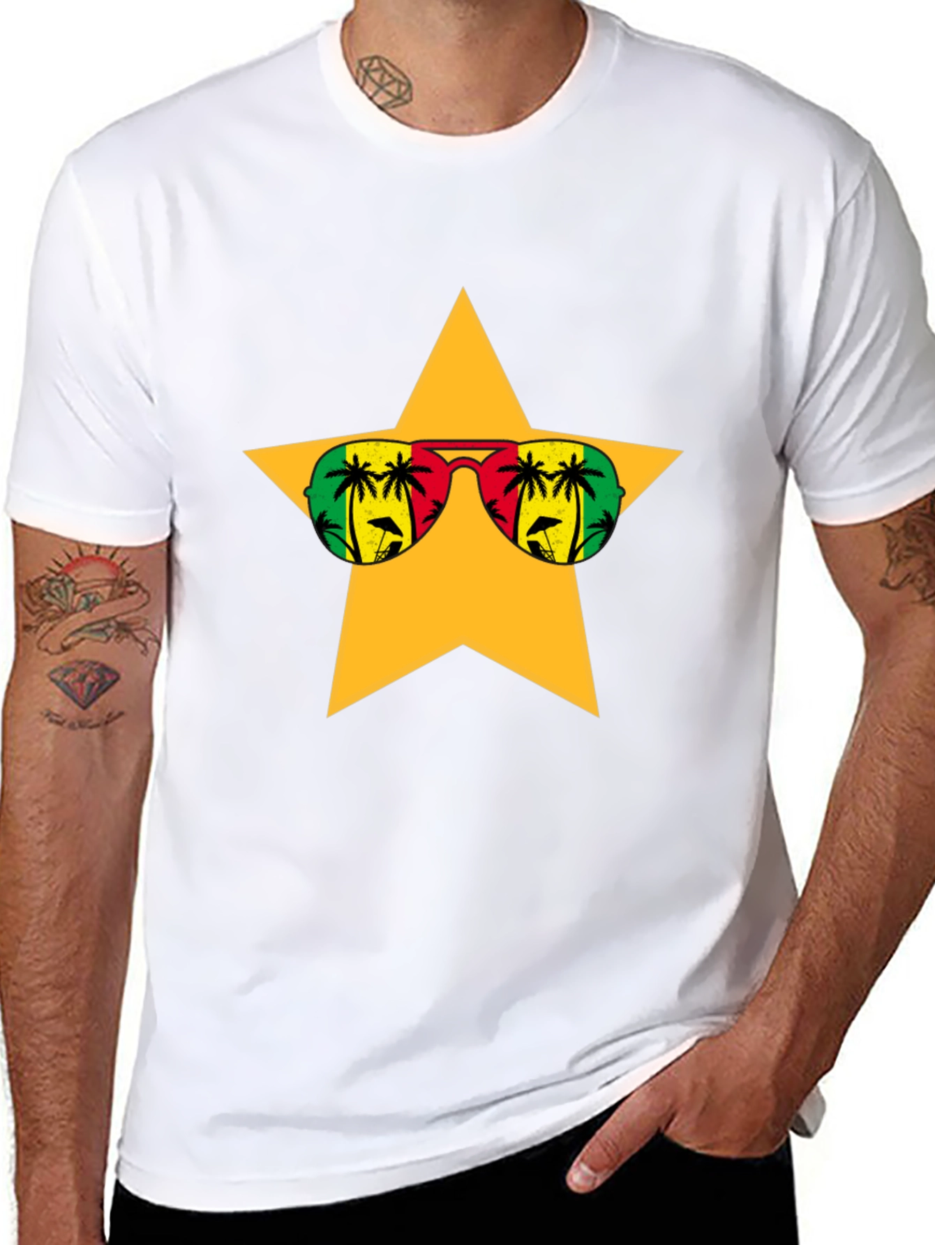 Star Sunglasses T-Shirt - Island Vibes