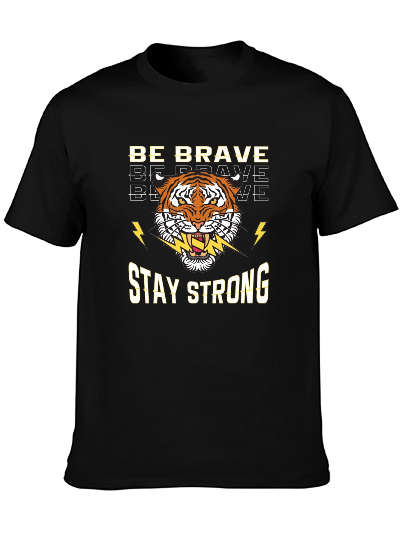 Be Brave Stay Strong Tiger Graphic Tee