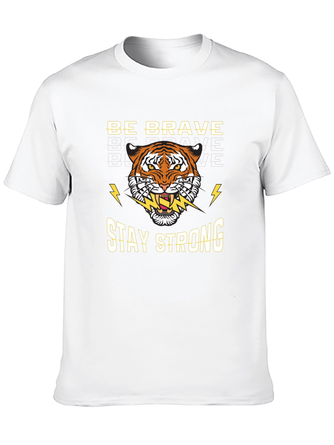 Be Brave Stay Strong Tiger Graphic Tee