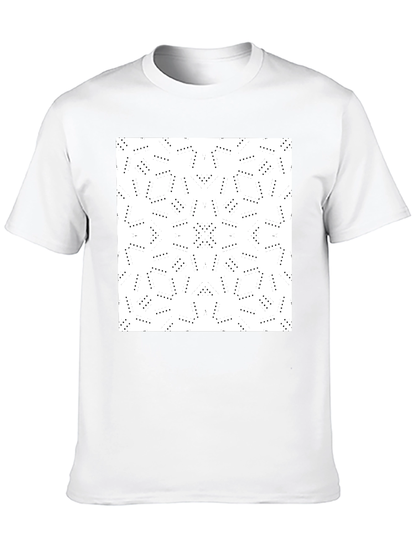 Modern Geometric Pattern Black T-Shirt