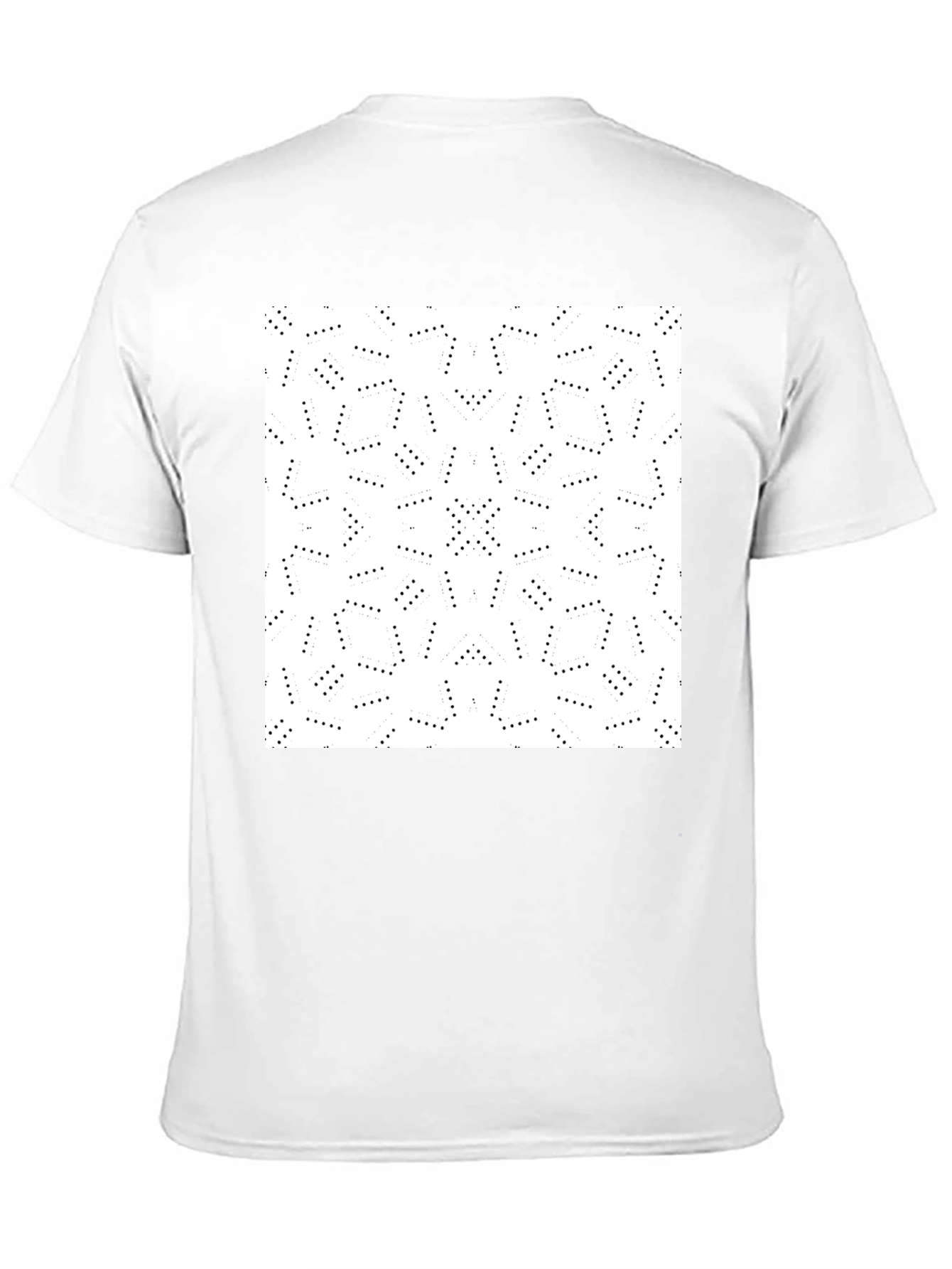 Modern Geometric Pattern Black T-Shirt