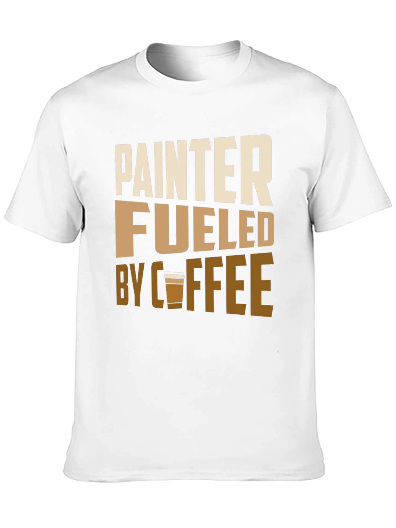 Painter Fueled by Coffee Black Graphic Tee