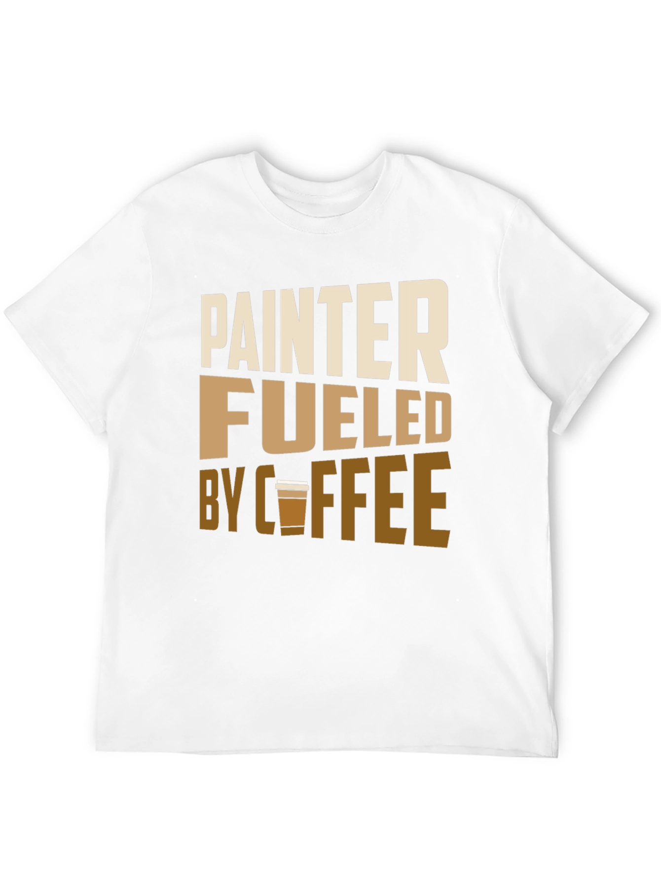 Painter Fueled by Coffee Black Graphic Tee