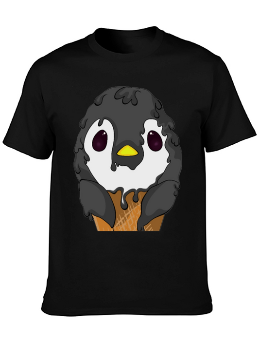 Penguin Ice Cream Cone Graphic T-Shirt