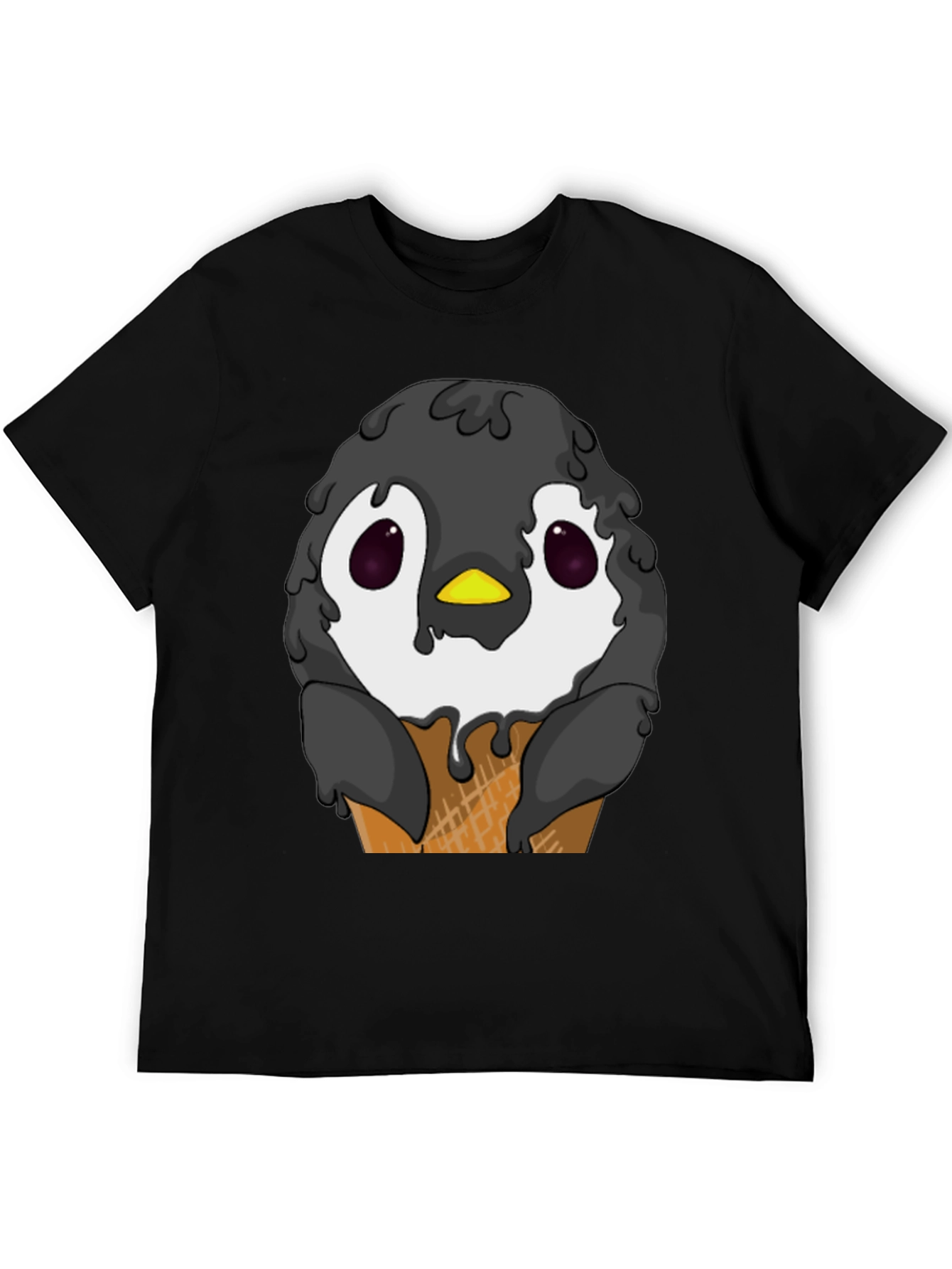 Penguin Ice Cream Cone Graphic T-Shirt