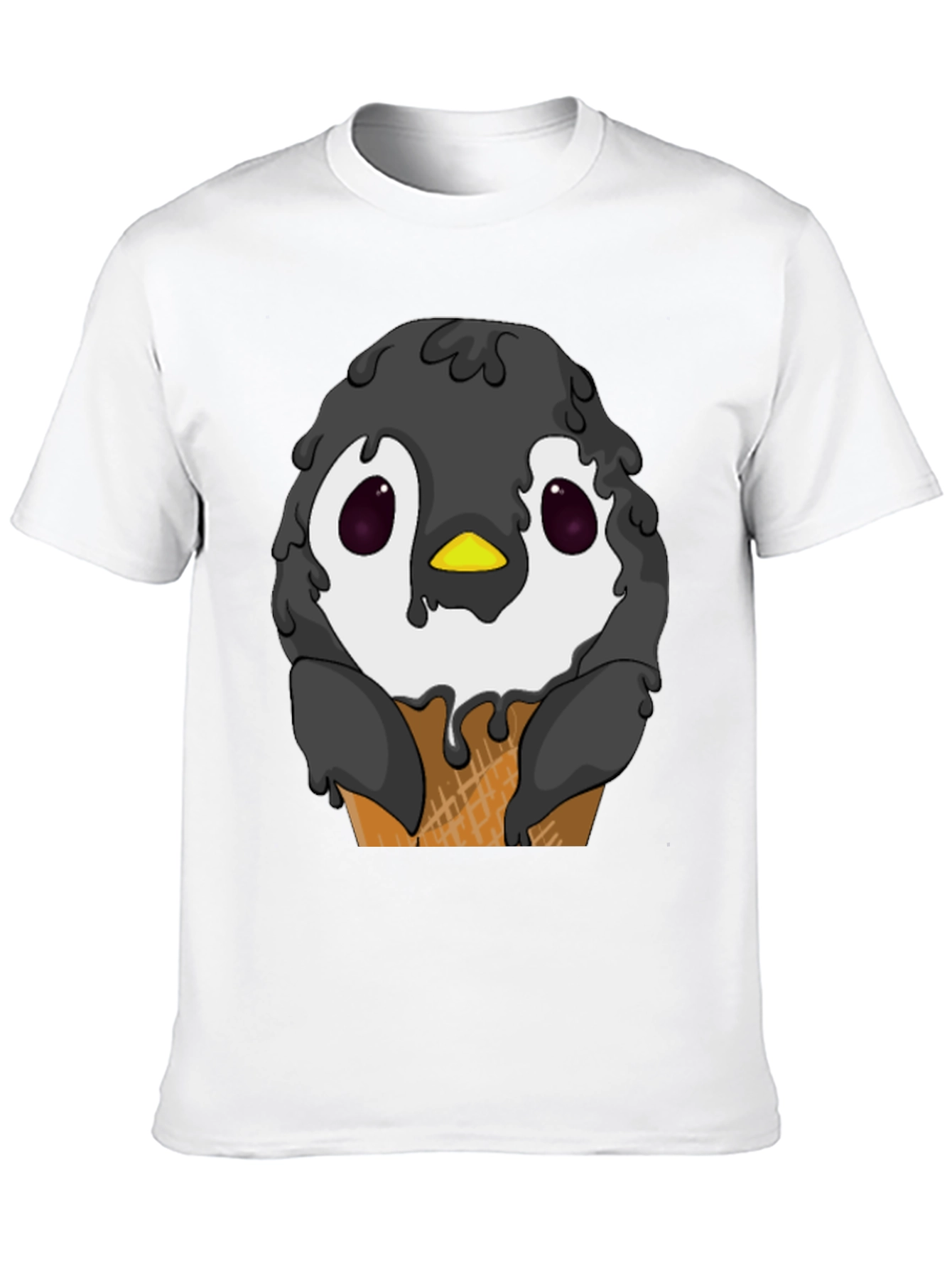 Penguin Ice Cream Cone Graphic T-Shirt