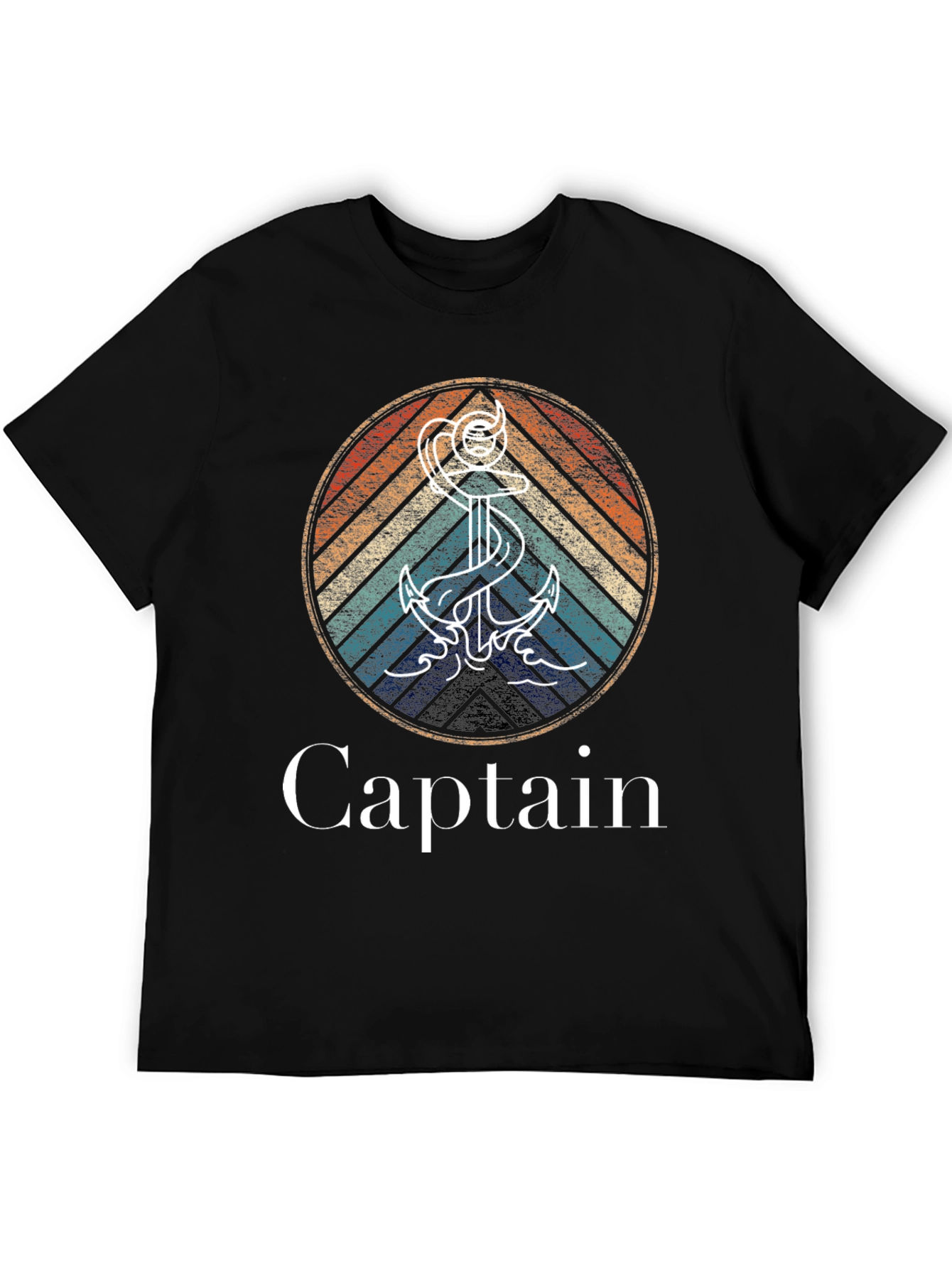 Captain Anchor Retro Graphic T-Shirt