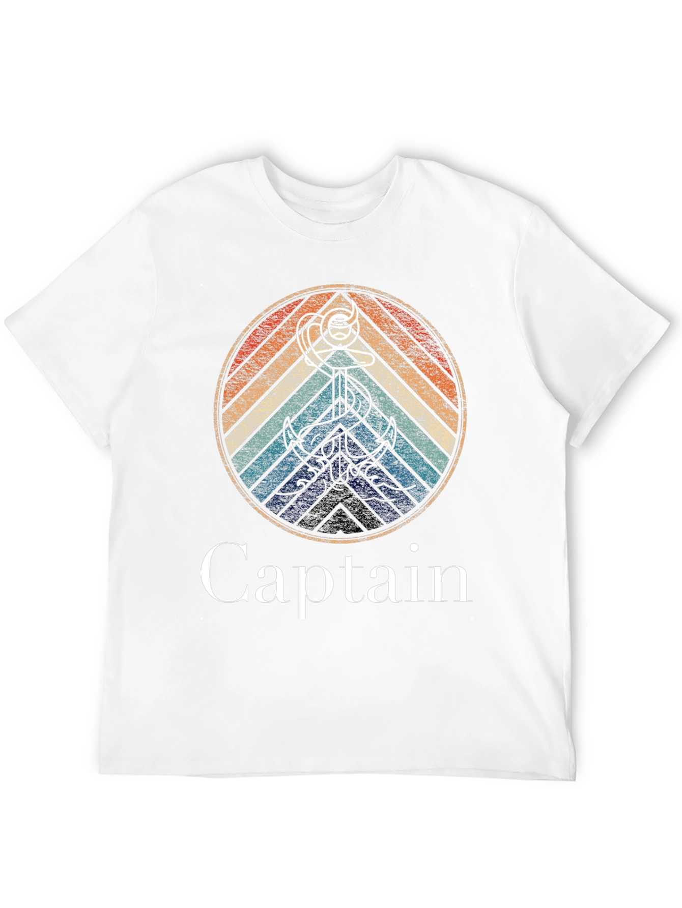 Captain Anchor Retro Graphic T-Shirt