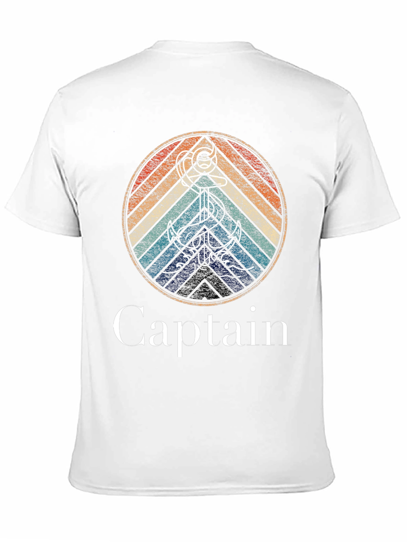 Captain Anchor Retro Graphic T-Shirt