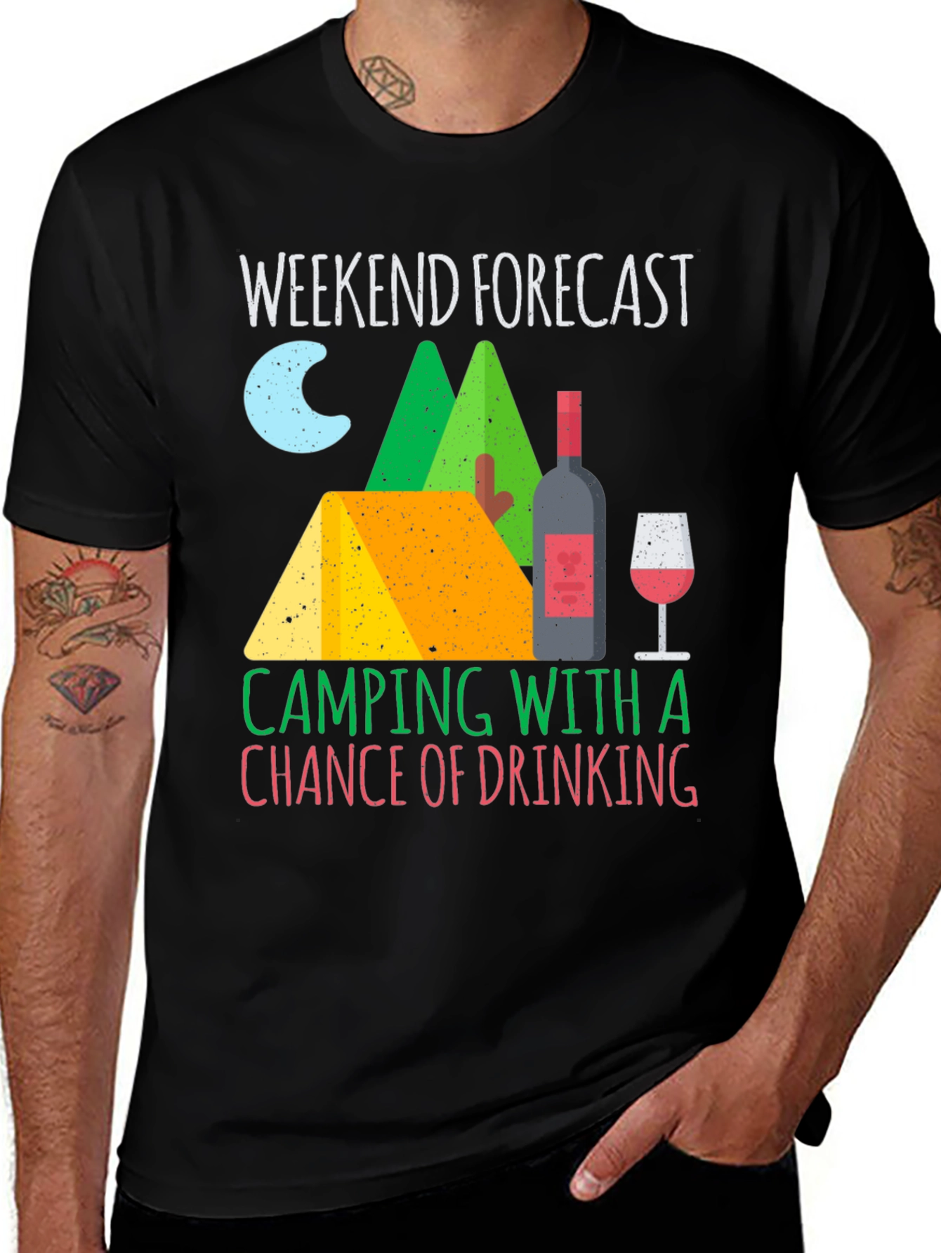 Camping & Drinking Forecast T-Shirt