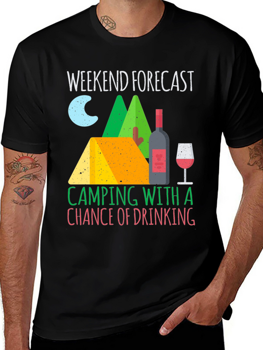 Camping & Drinking Forecast T-Shirt