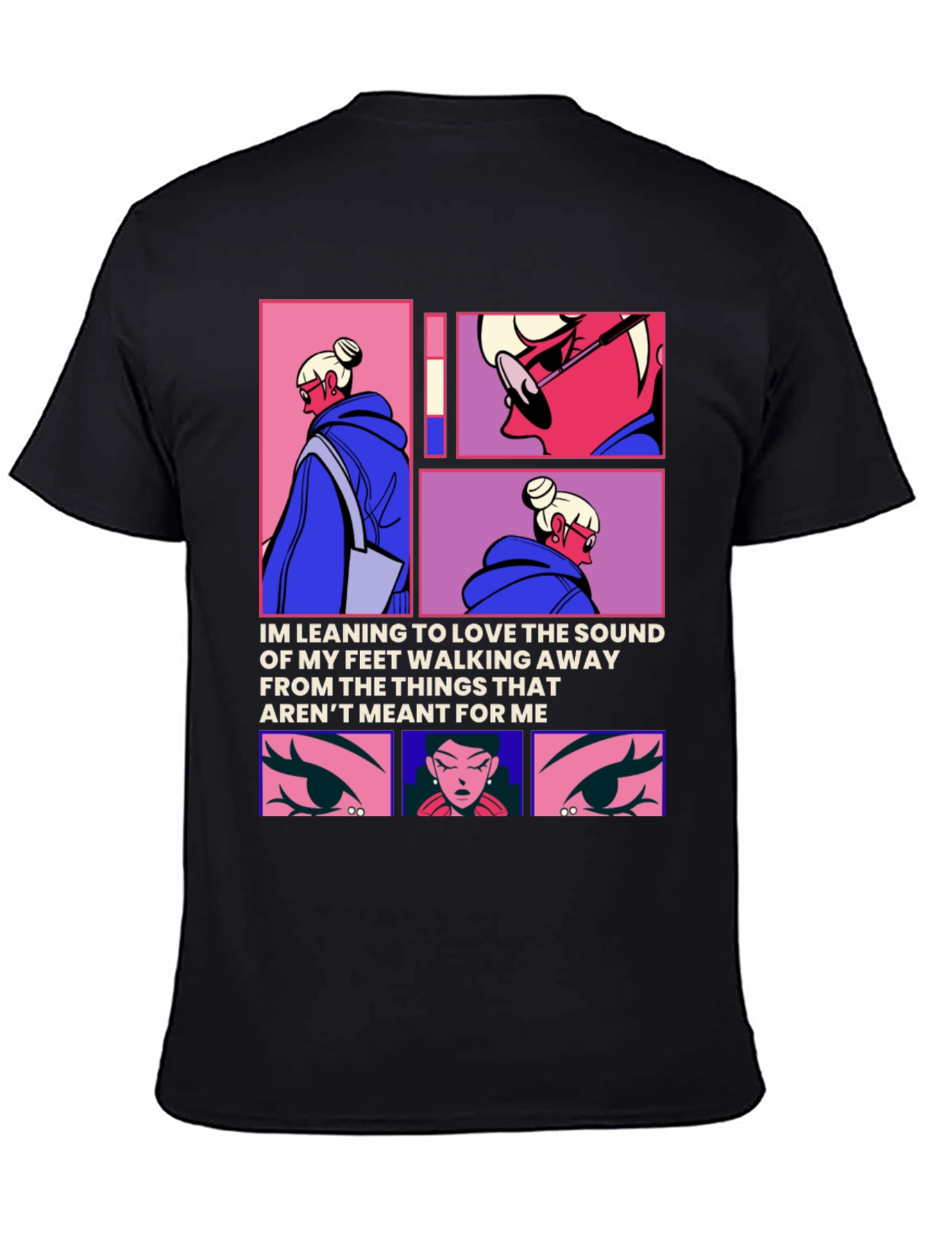 Trendy Anime Graphic Tee: Walking Away